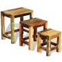 Juego de mesas apilables vintage 3 piezas madera reciclada de vidaXL, Mesas auxiliares - Ref: Foro24-241093, Precio: 150,86 €...