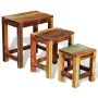 Juego de mesas apilables vintage 3 piezas madera reciclada de vidaXL, Mesas auxiliares - Ref: Foro24-241093, Precio: 150,86 €...