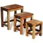 Juego de mesas apilables vintage 3 piezas madera reciclada de vidaXL, Mesas auxiliares - Ref: Foro24-241093, Precio: 150,86 €...