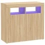 Sideboard mit LED-Leuchten Sonoma-Eiche 80x35x75 cm von vidaXL, Sideboards - Ref: Foro24-804331, Preis: 71,90 €, Rabatt: %