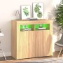 Sideboard mit LED-Leuchten Sonoma-Eiche 80x35x75 cm von vidaXL, Sideboards - Ref: Foro24-804331, Preis: 72,95 €, Rabatt: %