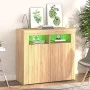 Sideboard mit LED-Leuchten Sonoma-Eiche 80x35x75 cm von vidaXL, Sideboards - Ref: Foro24-804331, Preis: 71,90 €, Rabatt: %