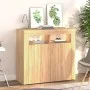 Sideboard mit LED-Leuchten Sonoma-Eiche 80x35x75 cm von vidaXL, Sideboards - Ref: Foro24-804331, Preis: 71,90 €, Rabatt: %