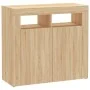 Sideboard mit LED-Leuchten Sonoma-Eiche 80x35x75 cm von vidaXL, Sideboards - Ref: Foro24-804331, Preis: 71,90 €, Rabatt: %