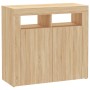 Sideboard with LED lights Sonoma oak 80x35x75 cm by vidaXL, Sideboards - Ref: Foro24-804331, Price: 72,95 €, Discount: %