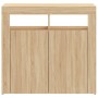 Sideboard with LED lights Sonoma oak 80x35x75 cm by vidaXL, Sideboards - Ref: Foro24-804331, Price: 72,95 €, Discount: %