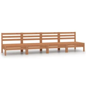 Zentrale Gartensofas, 4 Einheiten, massives Kiefernholz, honigbraun von vidaXL, Gartensets - Ref: Foro24-806595, Preis: 147,8...