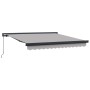 Toldo Retráctil Gris Claro 300 x 250 cm Tela, Metal