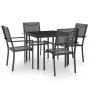 Garden dining set 5 pieces steel by vidaXL, Garden sets - Ref: Foro24-3073523, Price: 274,05 €, Discount: %