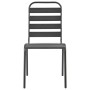 Gartenstühle 4 Stk. Lamellendesign dunkelgrauer Stahl von vidaXL, Gartenstühle - Ref: Foro24-310155, Preis: 187,93 €, Rabatt: %