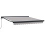 Toldo Retráctil Manual Gris claro 300 x 250 cm Tela, Metal