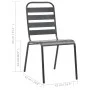 Gartenstühle 4 Stk. Lamellendesign dunkelgrauer Stahl von vidaXL, Gartenstühle - Ref: Foro24-310155, Preis: 189,82 €, Rabatt: %