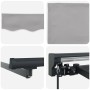 Toldo Retráctil Manual Gris Claro 300x250 cm tela