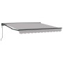 Toldo Retráctil Manual Gris Claro 300x250 cm tela