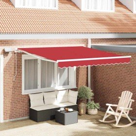 Toldo Retráctil with Manual 300 x 250 cm Rojo Toldo Retráctil with Manual 300 x 250 cm Rojo