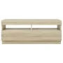 TV cabinet with LED lights Sonoma oak 100x35x40 cm by vidaXL, TV Furniture - Ref: Foro24-804457, Price: 72,79 €, Discount: %