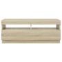 TV-Schrank mit LED-Leuchten Sonoma-Eiche 100x35x40 cm von vidaXL, TV-Möbel - Ref: Foro24-804457, Preis: 75,03 €, Rabatt: %
