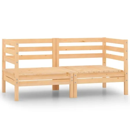 Garten-Ecksofas 2 Stück aus massivem Kiefernholz von vidaXL, Gartensets - Ref: Foro24-806582, Preis: 91,72 €, Rabatt: %