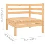 Garten-Ecksofas 2 Stück aus massivem Kiefernholz von vidaXL, Gartensets - Ref: Foro24-806582, Preis: 91,72 €, Rabatt: %
