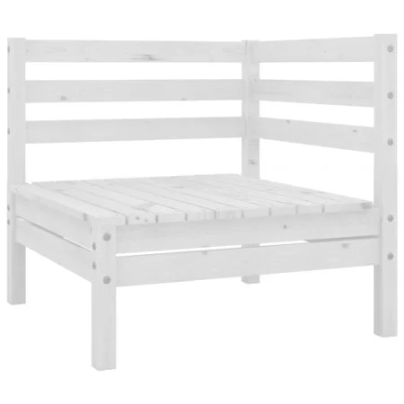 Garten-Ecksofa aus massivem weißem Kiefernholz von vidaXL, Gartensets - Ref: Foro24-806568, Preis: 67,43 €, Rabatt: %