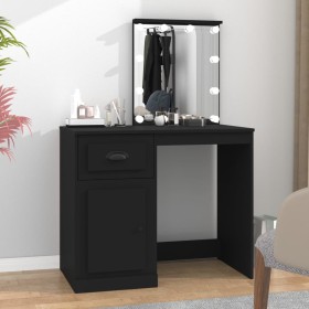 Dresser with LED lights, black plywood, 90x50x132.5 cm by vidaXL, Bedroom Dressers - Ref: Foro24-816769, Price: 128,08 €, Dis...