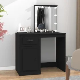 Tocador con LED madera contrachapada negro 90x50x132,5 cm de vidaXL, Tocadores para dormitorios - Ref: Foro24-816769, Precio:...