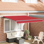 Toldo Retráctil Rojo 300 x 250 cm tela