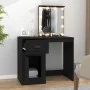 Schminktisch mit LED-Sperrholz schwarz 90x50x132,5 cm von vidaXL, Schlafzimmerkommoden - Ref: Foro24-816769, Preis: 126,08 €,...