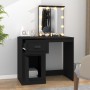 Tocador con LED madera contrachapada negro 90x50x132,5 cm de vidaXL, Tocadores para dormitorios - Ref: Foro24-816769, Precio:...