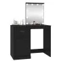 Schminktisch mit LED-Sperrholz schwarz 90x50x132,5 cm von vidaXL, Schlafzimmerkommoden - Ref: Foro24-816769, Preis: 126,08 €,...