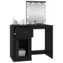 Schminktisch mit LED-Sperrholz schwarz 90x50x132,5 cm von vidaXL, Schlafzimmerkommoden - Ref: Foro24-816769, Preis: 126,08 €,...