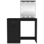 Schminktisch mit LED-Sperrholz schwarz 90x50x132,5 cm von vidaXL, Schlafzimmerkommoden - Ref: Foro24-816769, Preis: 126,08 €,...