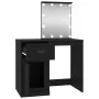 Schminktisch mit LED-Sperrholz schwarz 90x50x132,5 cm von vidaXL, Schlafzimmerkommoden - Ref: Foro24-816769, Preis: 126,08 €,...