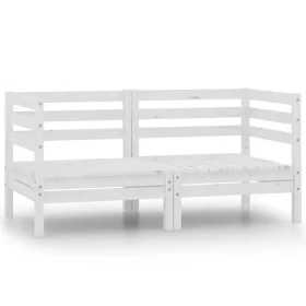Garden corner sofas 2 pcs white solid pine wood by vidaXL, Garden sets - Ref: Foro24-806583, Price: 109,01 €, Discount: %