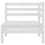 Garten-Ecksofas, 2 Stück, weißes, massives Kiefernholz von vidaXL, Gartensets - Ref: Foro24-806583, Preis: 110,44 €, Rabatt: %