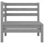 Garten-Ecksofas 2 Stk. massives Kiefernholz grau von vidaXL, Gartensets - Ref: Foro24-806584, Preis: 96,30 €, Rabatt: %