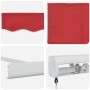 Toldo Retráctil Rojo 300 x 250 cm Tela, Metal