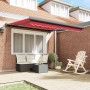 Toldo Retráctil Rojo 300 x 250 cm Tela, Metal