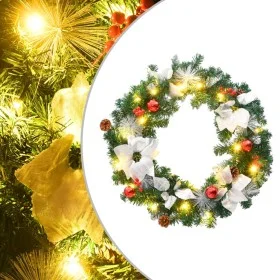 Christmas wreath with LED lights green PVC 60 cm by vidaXL, Christmas lights - Ref: Foro24-321516, Price: 20,50 €, Discount: %