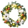 Corona de Navidad con luces LED PVC verde 60 cm de vidaXL, Luces de Navidad - Ref: Foro24-321516, Precio: 20,50 €, Descuento: %