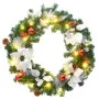 Corona de Navidad con luces LED PVC verde 60 cm de vidaXL, Luces de Navidad - Ref: Foro24-321516, Precio: 20,50 €, Descuento: %