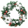 Corona de Navidad con luces LED PVC verde 60 cm de vidaXL, Luces de Navidad - Ref: Foro24-321516, Precio: 20,50 €, Descuento: %