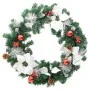 Corona de Navidad con luces LED PVC verde 60 cm de vidaXL, Luces de Navidad - Ref: Foro24-321516, Precio: 20,50 €, Descuento: %