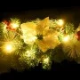 Corona de Navidad con luces LED PVC verde 60 cm de vidaXL, Luces de Navidad - Ref: Foro24-321516, Precio: 20,50 €, Descuento: %