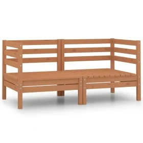 Garden corner sofas 2 pcs honey brown solid pine wood by vidaXL, Garden sets - Ref: Foro24-806585, Price: 95,28 €, Discount: %