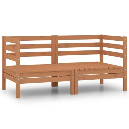Garden corner sofas 2 pcs honey brown solid pine wood by vidaXL, Garden sets - Ref: Foro24-806585, Price: 95,28 €, Discount: %