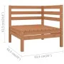 Garden corner sofas 2 pcs honey brown solid pine wood by vidaXL, Garden sets - Ref: Foro24-806585, Price: 95,28 €, Discount: %