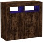 Sideboard with LED lights smoked oak 80x35x75 cm by vidaXL, Sideboards - Ref: Foro24-815729, Price: 77,82 €, Discount: %
