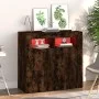 Sideboard with LED lights smoked oak 80x35x75 cm by vidaXL, Sideboards - Ref: Foro24-815729, Price: 59,45 €, Discount: %