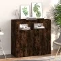 Sideboard with LED lights smoked oak 80x35x75 cm by vidaXL, Sideboards - Ref: Foro24-815729, Price: 59,45 €, Discount: %